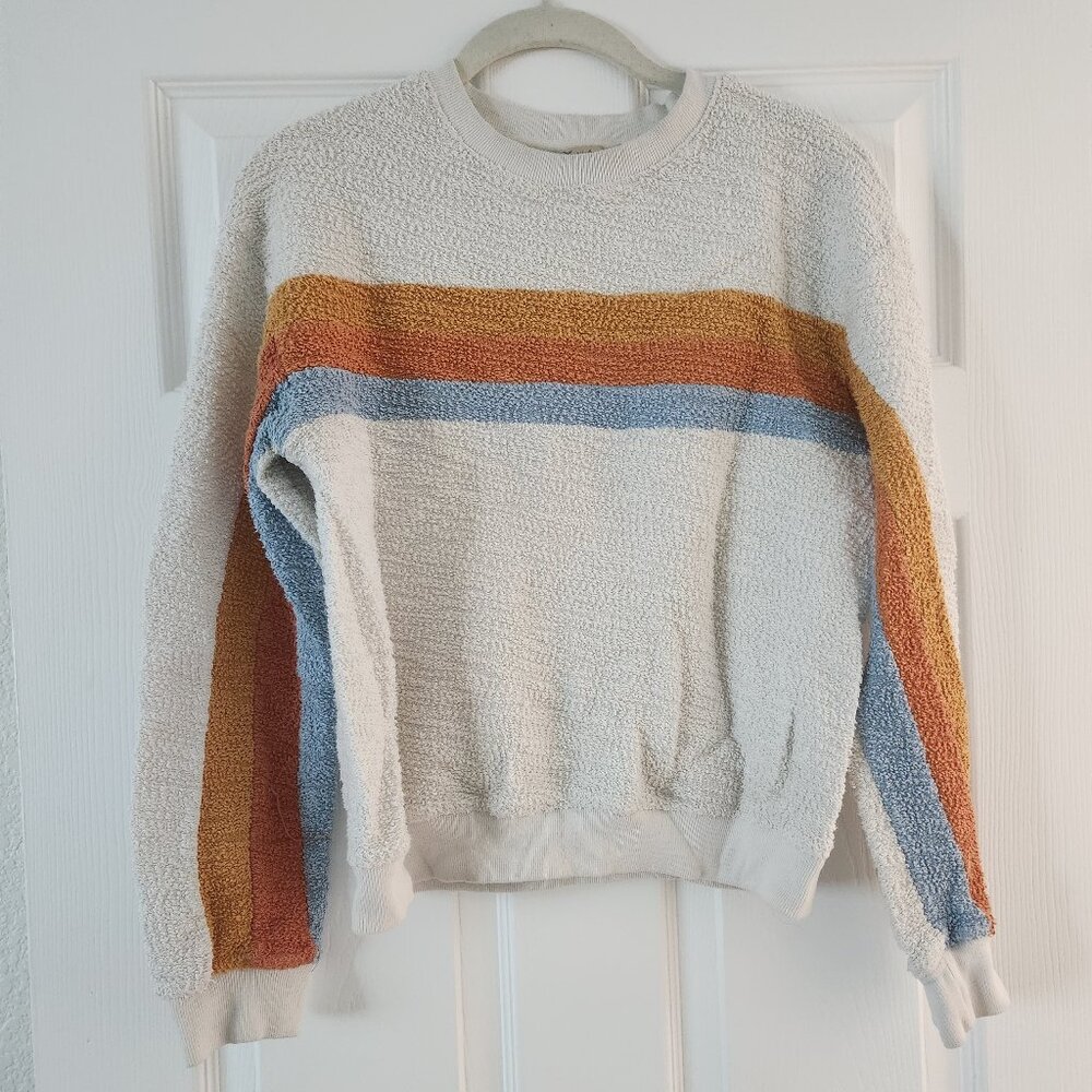 Striped Pullover Lightweight Sweatshirt